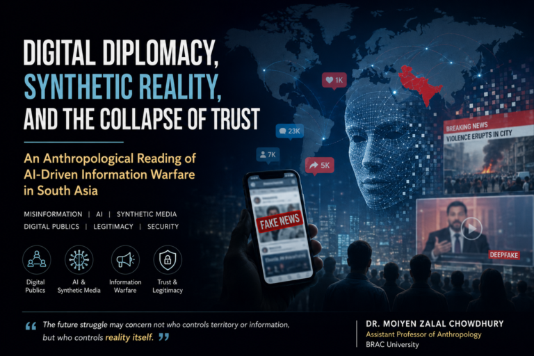 Digital Diplomacy, Synthetic Reality, and the Collapse of Trust: An Anthropological Reading of AI-Driven Information Warfare in South Asia