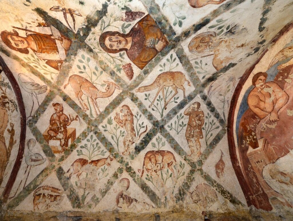 QUSAYR ‘AMRA FRESCO — ইসলামি শিল্পে figurative image